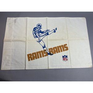 Vintage 1970's NFL Los Angeles Rams Bams Pillowcase 32x20